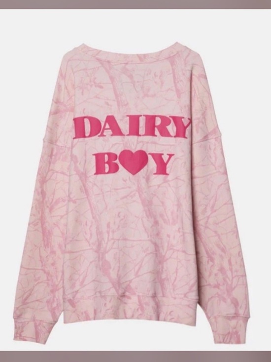 Dairy Boy Tops - Dairy Boy pink camo sweatshirt